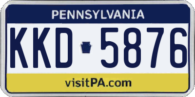 PA license plate KKD5876