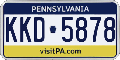 PA license plate KKD5878