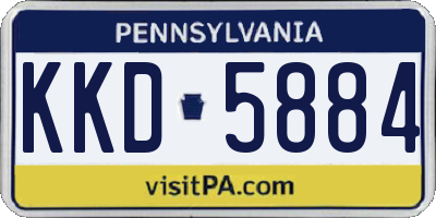 PA license plate KKD5884