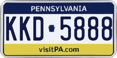 PA license plate KKD5888