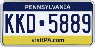 PA license plate KKD5889