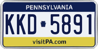 PA license plate KKD5891
