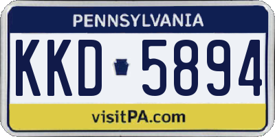 PA license plate KKD5894