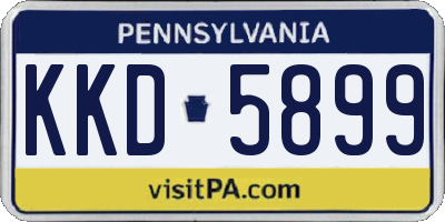 PA license plate KKD5899