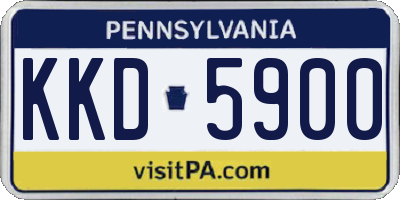 PA license plate KKD5900