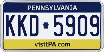 PA license plate KKD5909