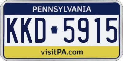 PA license plate KKD5915