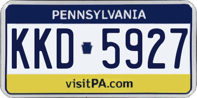 PA license plate KKD5927