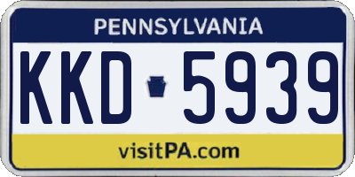 PA license plate KKD5939