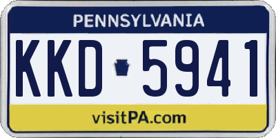 PA license plate KKD5941