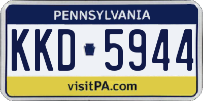 PA license plate KKD5944