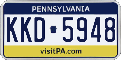 PA license plate KKD5948
