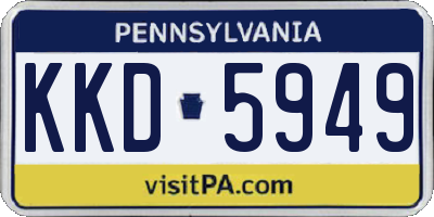 PA license plate KKD5949