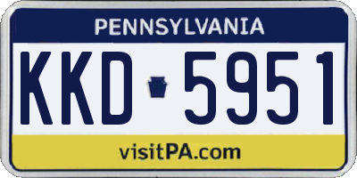 PA license plate KKD5951