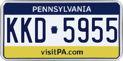 PA license plate KKD5955