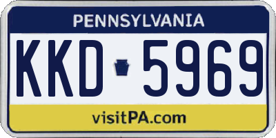 PA license plate KKD5969