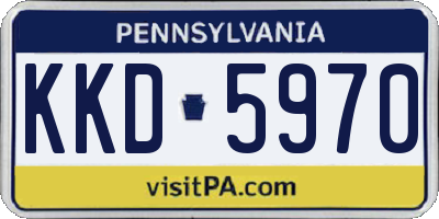 PA license plate KKD5970