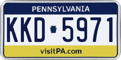 PA license plate KKD5971