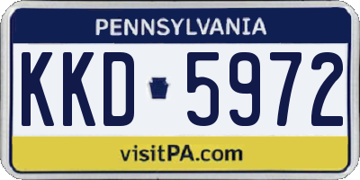 PA license plate KKD5972