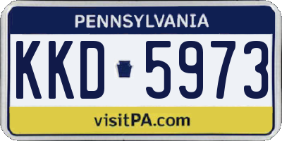 PA license plate KKD5973