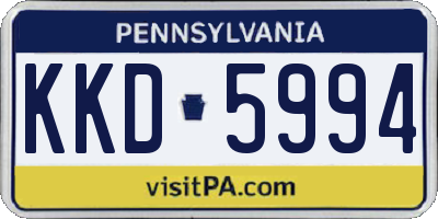 PA license plate KKD5994