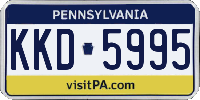 PA license plate KKD5995