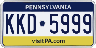 PA license plate KKD5999