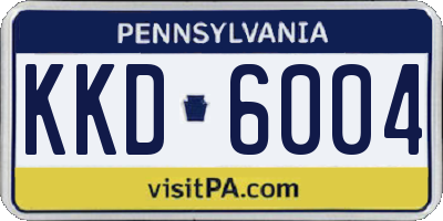PA license plate KKD6004
