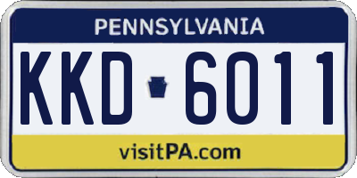 PA license plate KKD6011