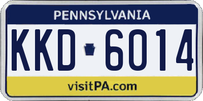 PA license plate KKD6014