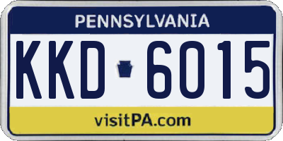 PA license plate KKD6015