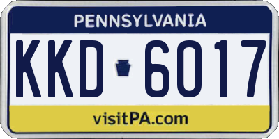 PA license plate KKD6017