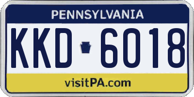 PA license plate KKD6018