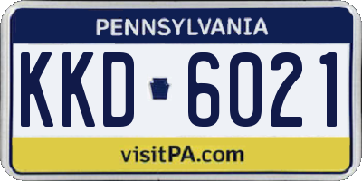 PA license plate KKD6021