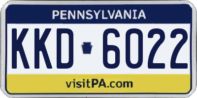 PA license plate KKD6022