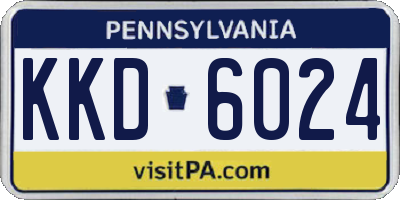 PA license plate KKD6024