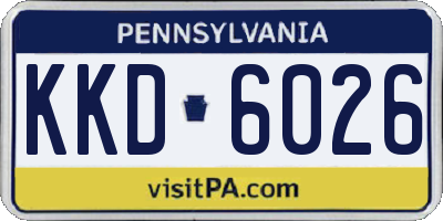 PA license plate KKD6026