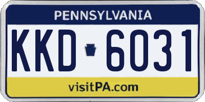 PA license plate KKD6031
