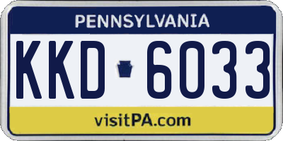 PA license plate KKD6033