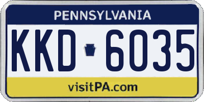 PA license plate KKD6035