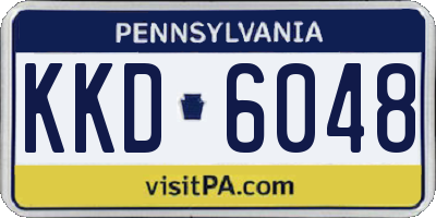 PA license plate KKD6048