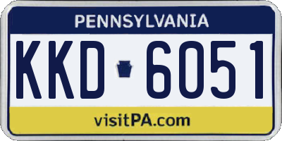 PA license plate KKD6051