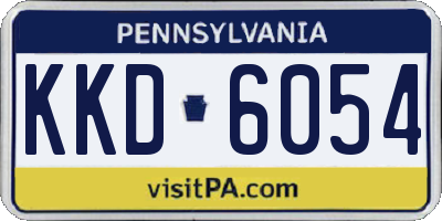 PA license plate KKD6054