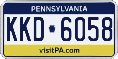 PA license plate KKD6058