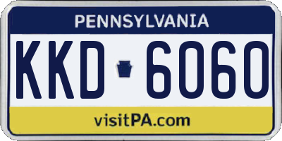 PA license plate KKD6060