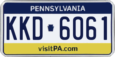 PA license plate KKD6061