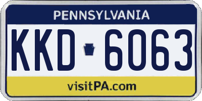 PA license plate KKD6063
