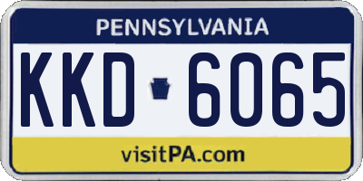 PA license plate KKD6065