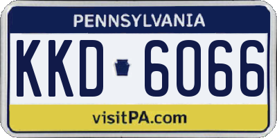 PA license plate KKD6066