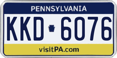 PA license plate KKD6076